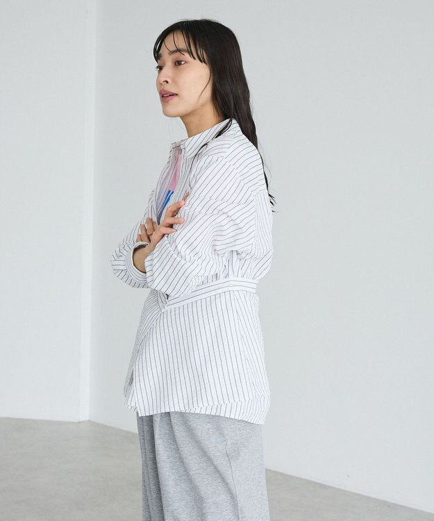 CRAFT STANDARD BOUTIQUE 2点セット / レイヤードデザインシャツ Stripe White
