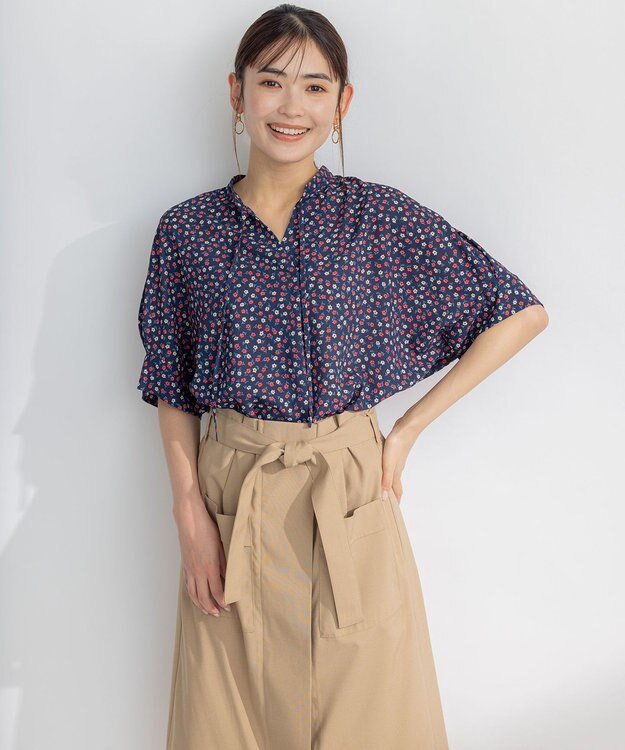 組曲 【洗える】プティフラワージョーゼットシフォン ブラウス ピンク系5