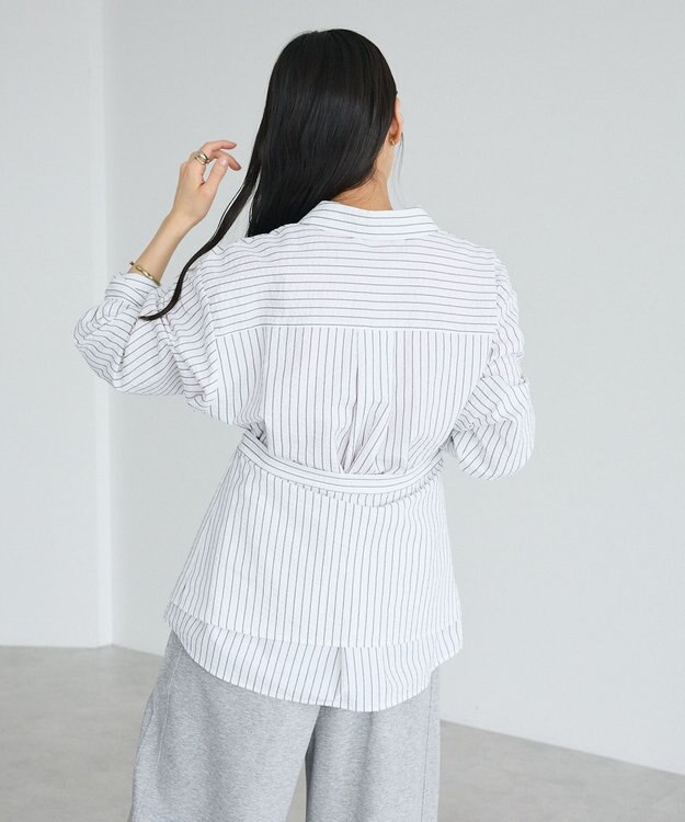 CRAFT STANDARD BOUTIQUE 2点セット / レイヤードデザインシャツ Stripe White