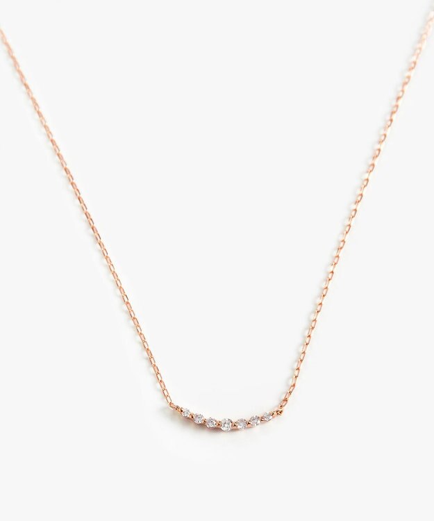TOCCA 【WEB限定】FRILL DIAMOND NECKLACE K10 ダイヤモンド ネックレス ピンクゴールド系
