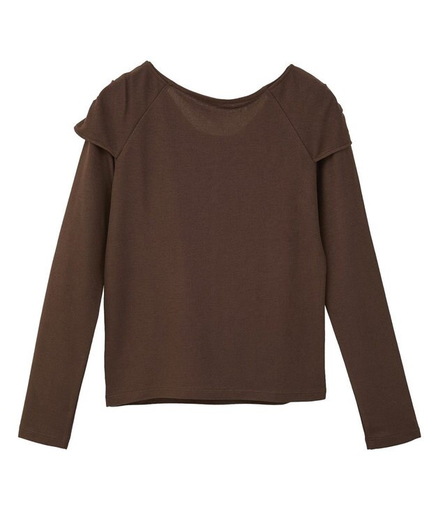 earth music&ecology リボンライクドレーププルオーバー Brown