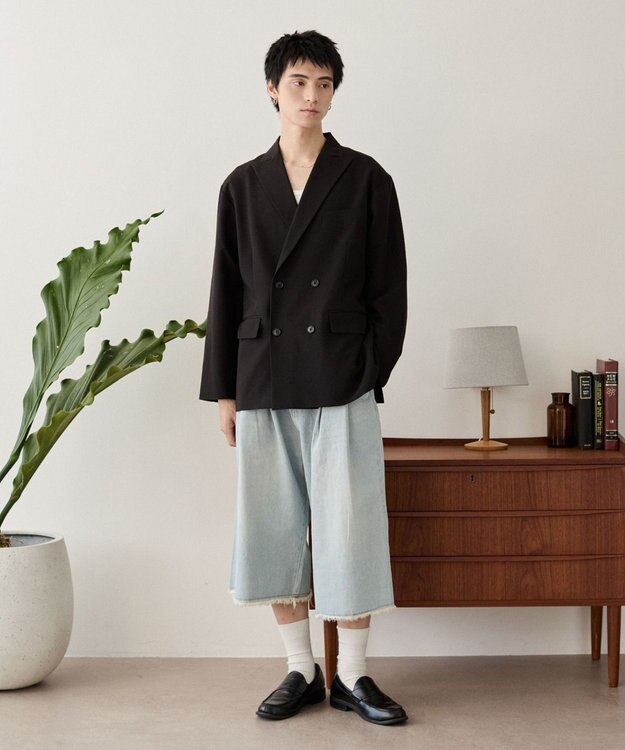 WEGO TRダブルブレストテーラードジャケット ブラック