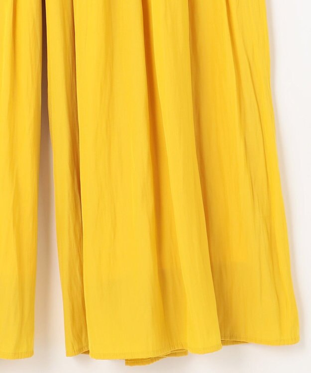 組曲 【春の新色追加】ギャザーライトデシン パンツ イエロー系