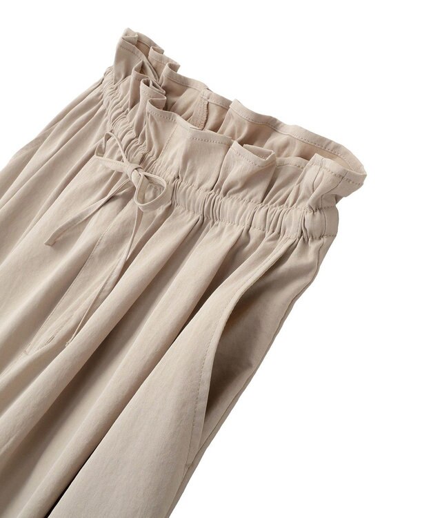 Green Parks ウエストフリルワイドコクーンパンツ Light Beige