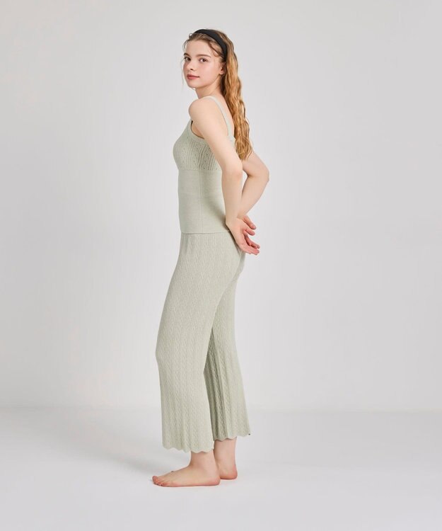 une nana cool とろみ素材がここちよいハラマキ付きロングボトム　ｍｏｉ　ｒｏｏｍ（モアルーム） オリーブ