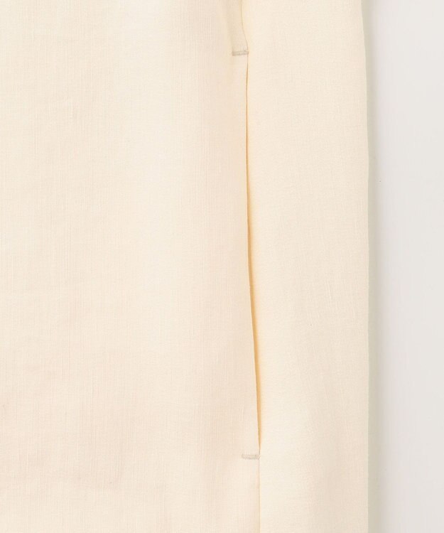 自由区 【XSサイズ～/洗える】ブライトリネンファイユ ジップアップブルゾン アイボリー系