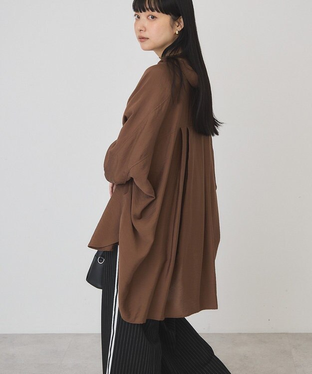 AMERICAN HOLIC 【予約】【WEB限定】接触冷感Wポケットシャツチュニック Brown