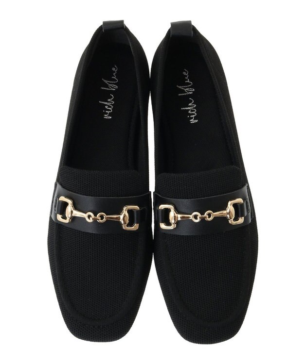 Green Parks ・ｒｉｃｈｂｌｕｅ　ニットローファ－ Black