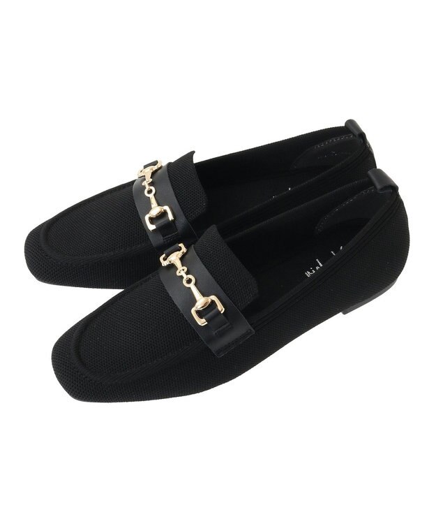 Green Parks ・ｒｉｃｈｂｌｕｅ　ニットローファ－ Black