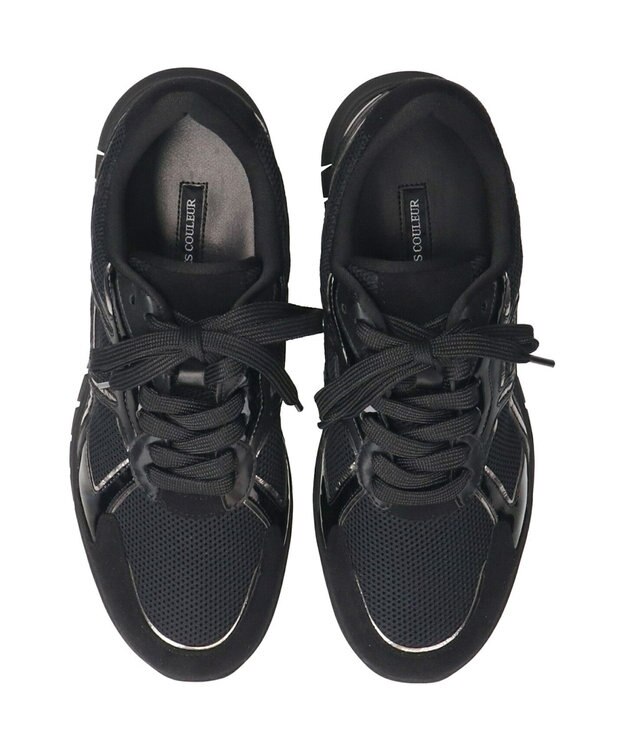 Bridget Birkin 【PARADIS COULEUR】異素材コンビレースアップスニーカー ブラックコンビ