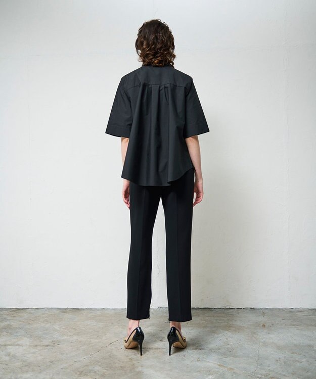 GRACE CONTINENTAL ケミカルフラワードレスシャツ ブラック