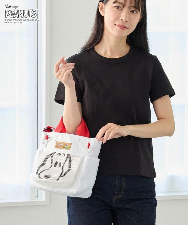 ROOTOTE 8508【ルートート】スヌーピー IP.スクエア.バディ.ピーナッツ-1E 01：ホワイト