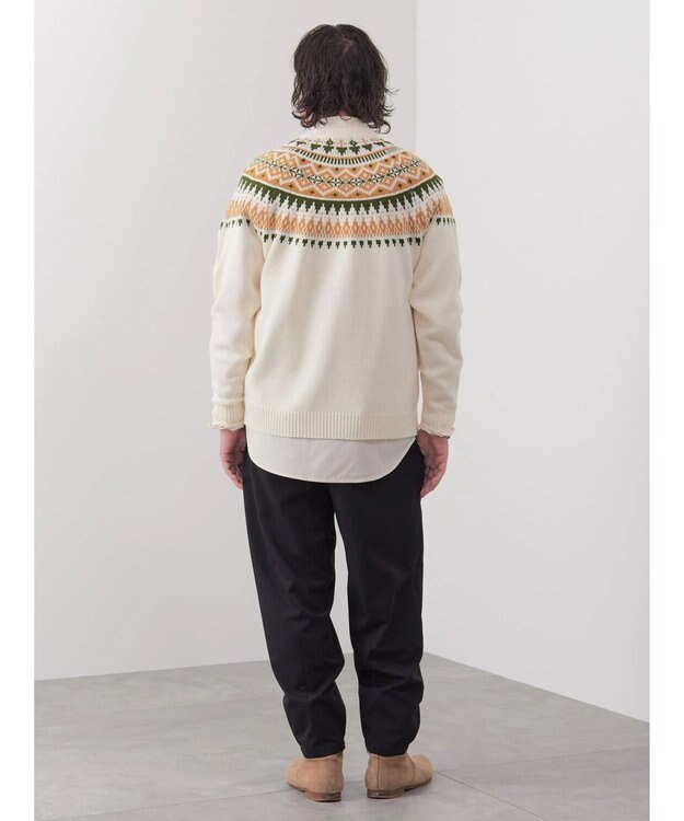 CRAFT STANDARD BOUTIQUE 【男女兼用】求心柄クルーネックニット Ivory