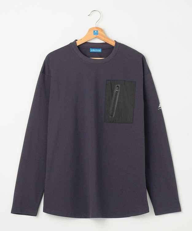 SHARE PARK MENS 【UVカット・吸水速乾・ストレッチ・軽量 】ＺＩＰポケットＴシャツ（L・XLサイズ） グレー系