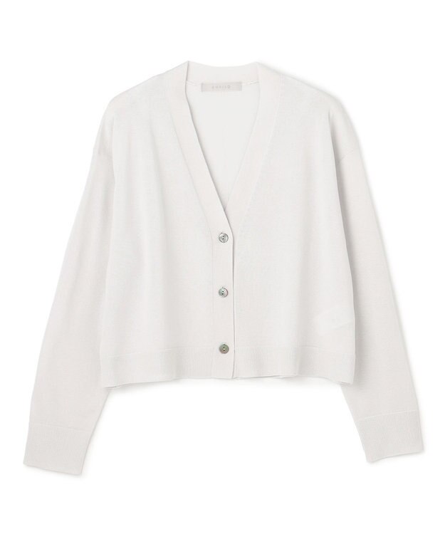 UNFILO L イージーカーディガン クロップド シルバーグレー