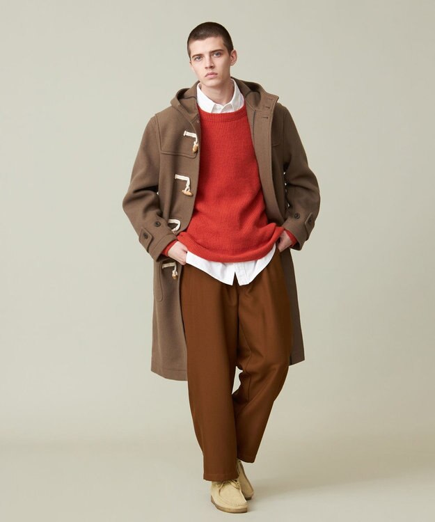 J.PRESS YORK STREET 【UNISEX】メルトンダッフルコート モカ系
