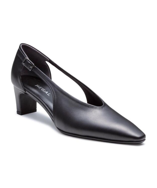 REGAL FOOT COMMUNITY 【リーガルレディース】F95R サイドオープンパンプス ブラック