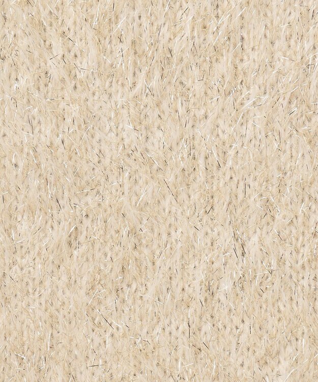 uncrave ラメ シャギー ニット スカート（uncrave STANDARD） ゴールド×ホワイト