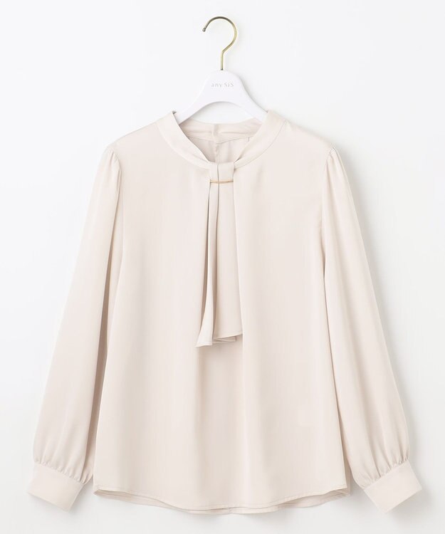 ANY SIS 【洗える】4WAYボウタイ ブラウス アイボリー系