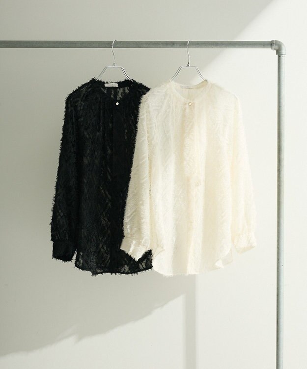 Green Parks Ｏ．フサフサ２ｗａｙボウタイブラウス Off White