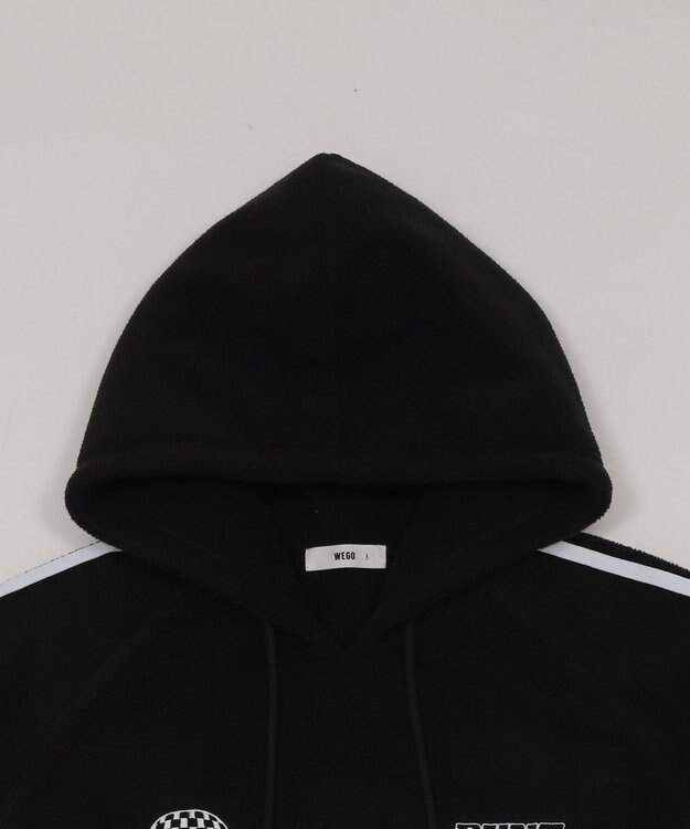 WEGO ラインフリースパーカー ブラック