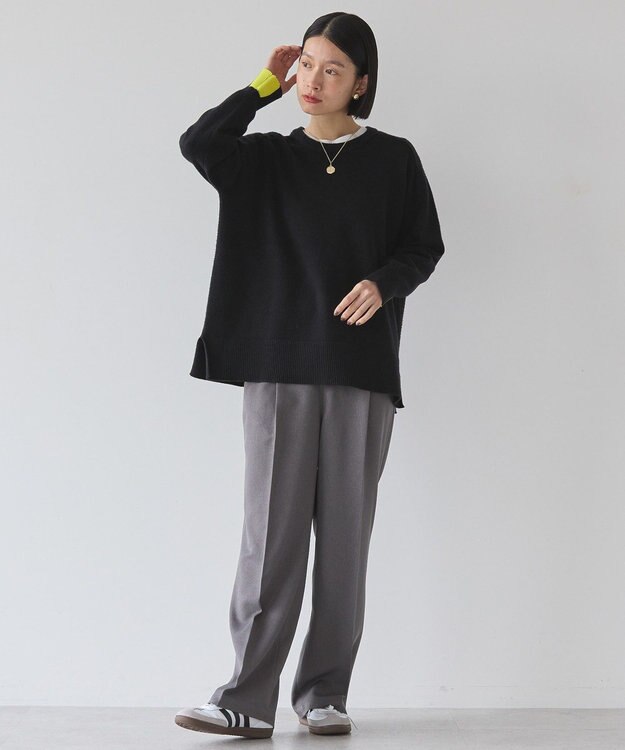 AMERICAN HOLIC バイパチラグランニットプルオーバー Black