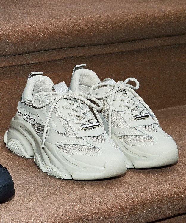 STEVE MADDEN POSSESSION ボリュームソールスニーカー グレージュ