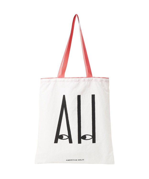 AMERICAN HOLIC カラーハンドルホリホリトートバッグ Pink