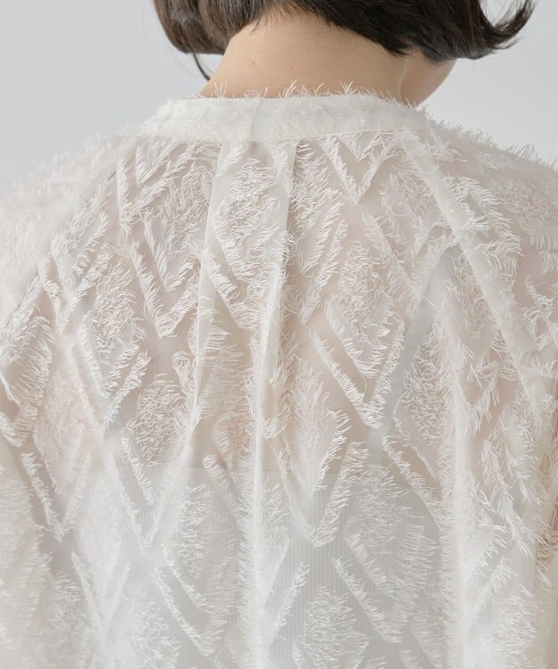 Green Parks Ｏ．フサフサ２ｗａｙボウタイブラウス Off White