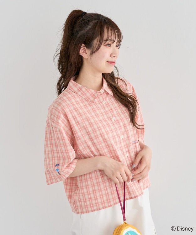 Green Parks シュガーラッシュ　／　チェックショート丈シャツ Red