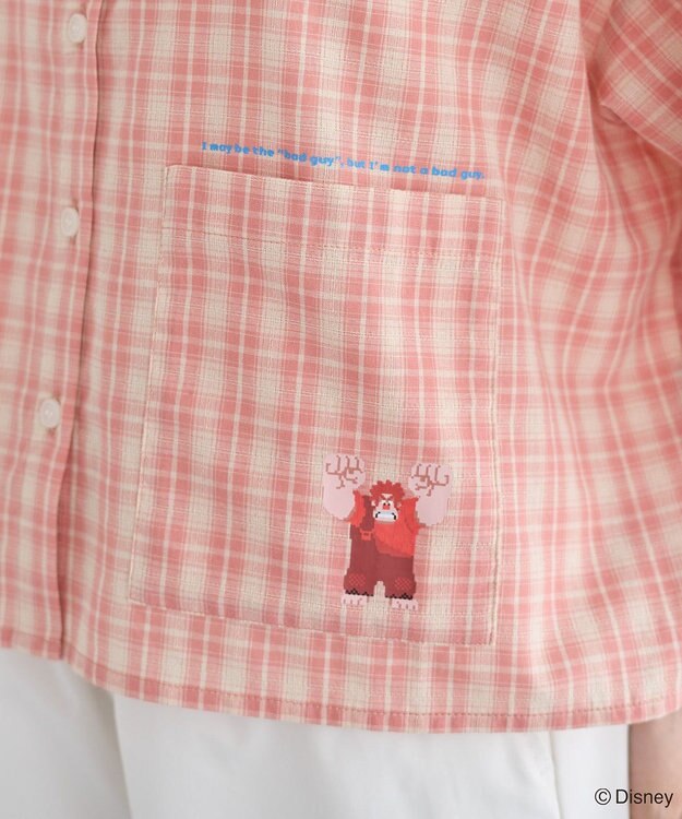 Green Parks シュガーラッシュ　／　チェックショート丈シャツ Red