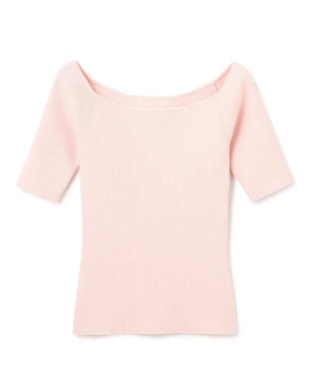 uncrave 【ご好評につき追加生産】ドライタッチ ニット オフショル トップス（uncrave WHITE） ピンク