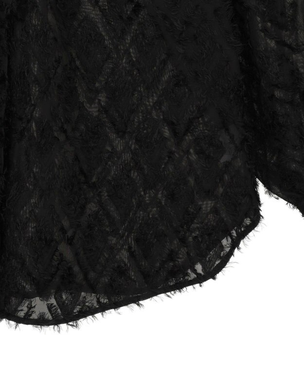 Green Parks Ｏ．フサフサ２ｗａｙボウタイブラウス Black