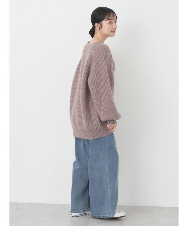 earth music&ecology フワフワＭＩＸヤーンカーディガン Mocha