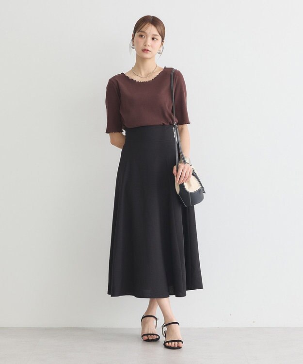 earth music&ecology リブメロープルオーバー Brown