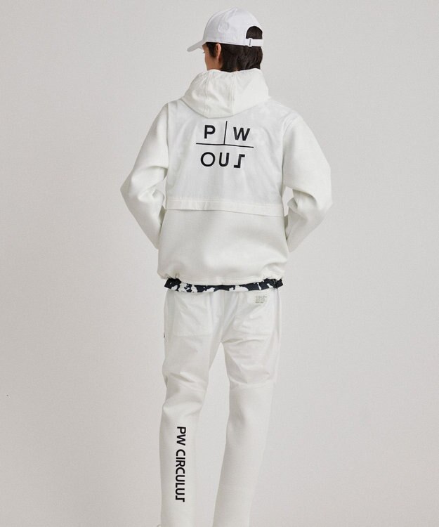 PW CIRCULUS 【MEN】NEW ダンボール デタッチャブルフーディー ホワイト系