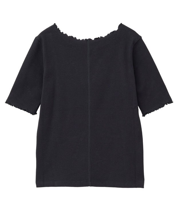 earth music&ecology リブメロープルオーバー Black