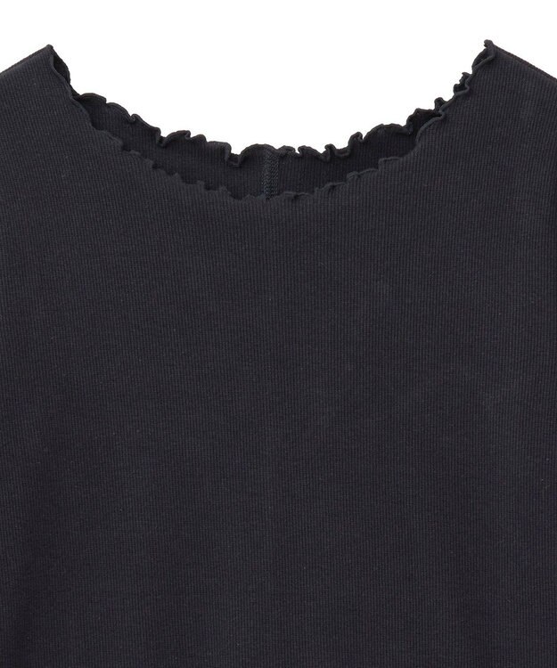 earth music&ecology リブメロープルオーバー Black