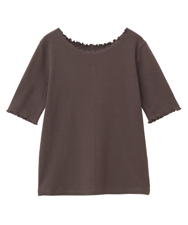 earth music&ecology リブメロープルオーバー Brown