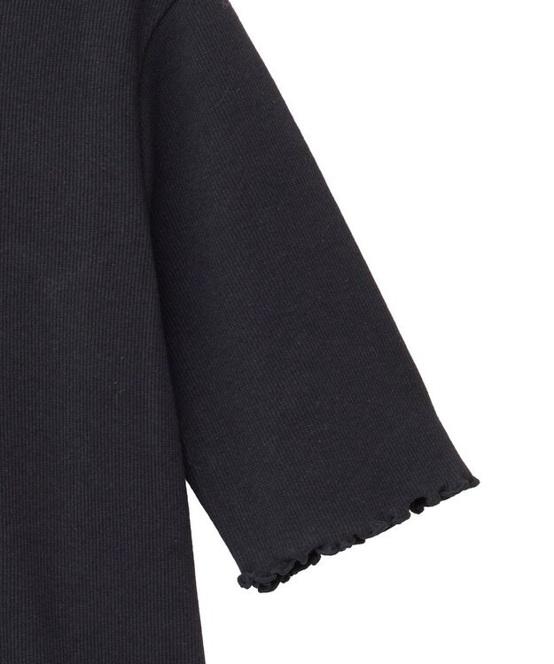 earth music&ecology リブメロープルオーバー Black