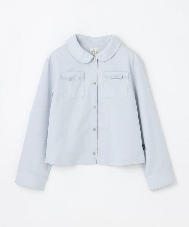 組曲 KIDS 【110-140㎝】リボンポケット ジャケット サックスブルー