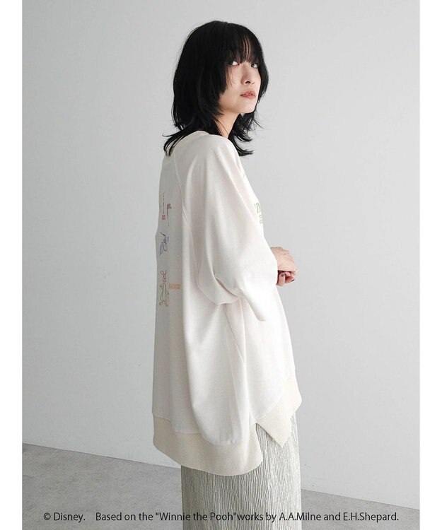 Green Parks Ｗｉｎｎｉｅ　ｔｈｅ　Ｐｏｏｈ／７分袖プルオーバー Ivory
