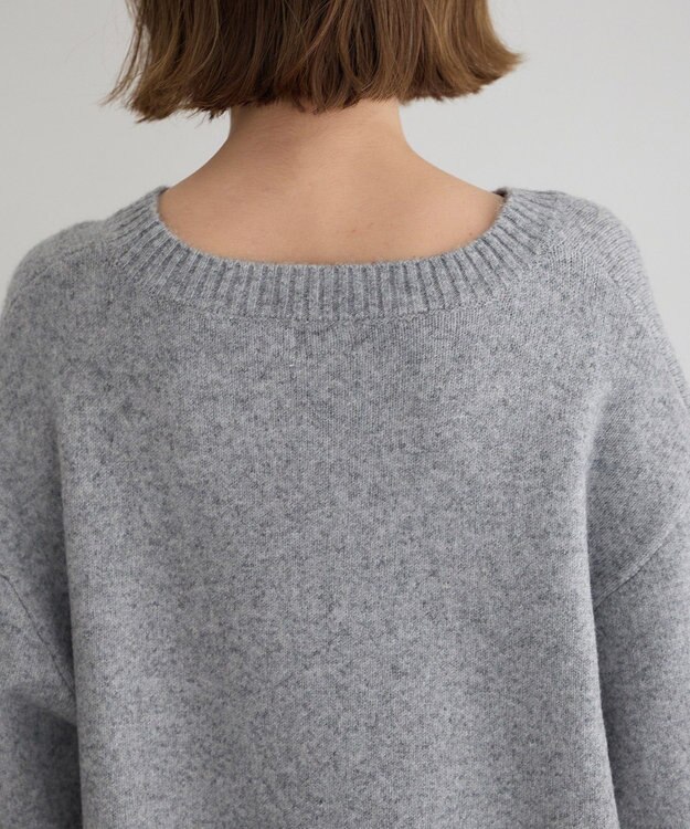 YECCA VECCA 袖レイヤードソフトニット Charcoal Gray