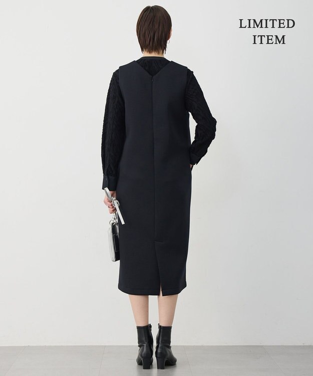 ICB 【WEB限定】ソフトダンボール ジャンパースカートワンピース ブラック