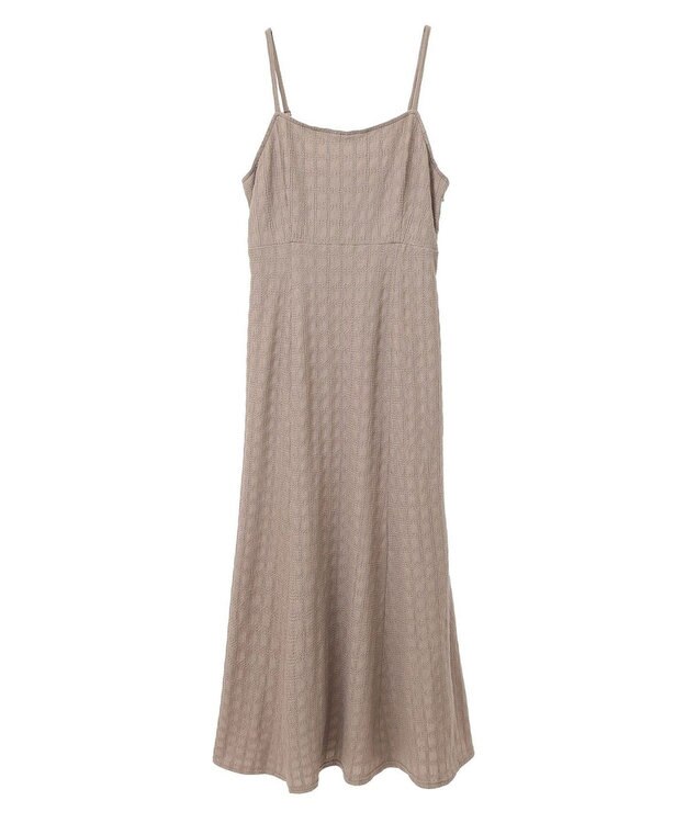 earth music&ecology ＳＥＴ２点ジャカードシャツ＋キャミドレ Mocha