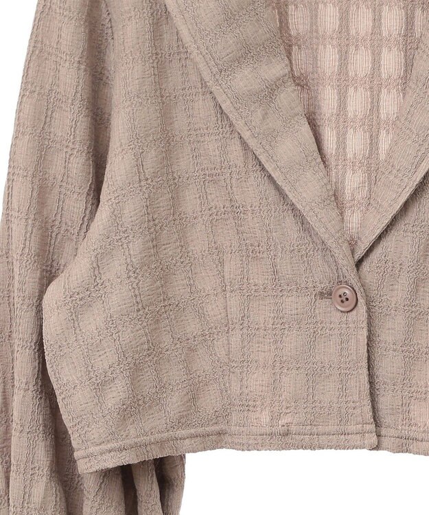 earth music&ecology ＳＥＴ２点ジャカードシャツ＋キャミドレ Mocha