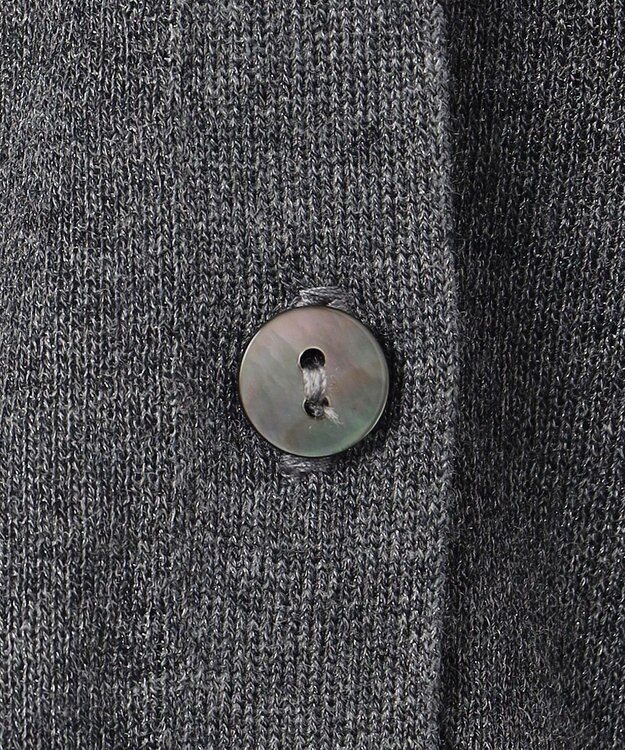 自由区 L 【洗える】ブライトシアー カーディガン チャコール