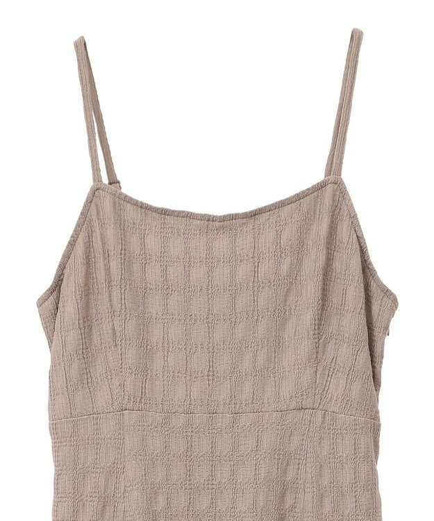 earth music&ecology ＳＥＴ２点ジャカードシャツ＋キャミドレ Mocha