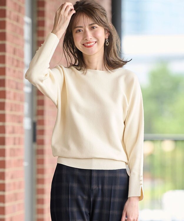 ANY SIS 【洗える】ドルマンスリーブ ニット アイボリー