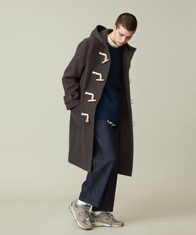 J.PRESS YORK STREET 【UNISEX】メルトンダッフルコート グレー系